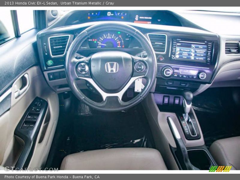 Urban Titanium Metallic / Gray 2013 Honda Civic EX-L Sedan