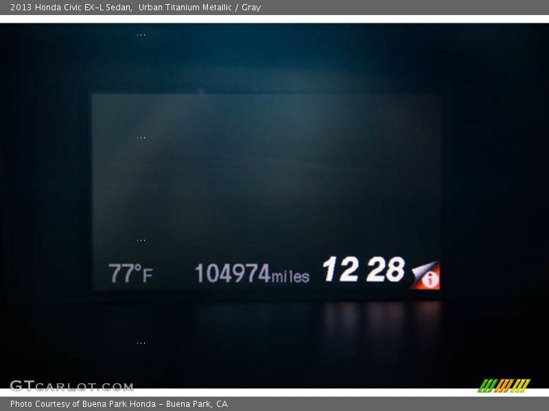 Urban Titanium Metallic / Gray 2013 Honda Civic EX-L Sedan