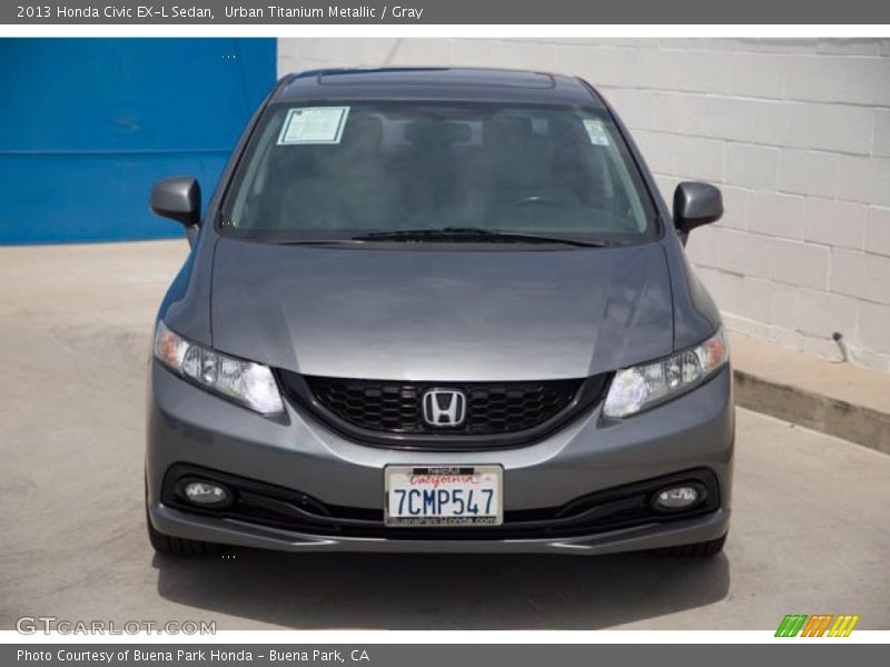 Urban Titanium Metallic / Gray 2013 Honda Civic EX-L Sedan