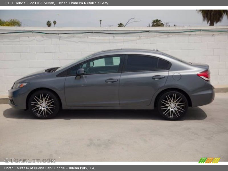 Urban Titanium Metallic / Gray 2013 Honda Civic EX-L Sedan