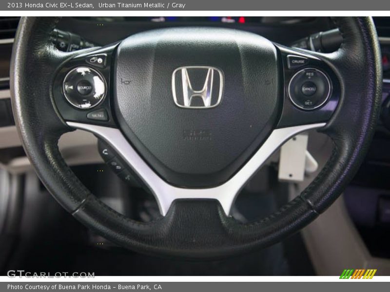 Urban Titanium Metallic / Gray 2013 Honda Civic EX-L Sedan