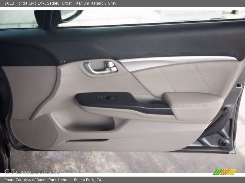 Urban Titanium Metallic / Gray 2013 Honda Civic EX-L Sedan