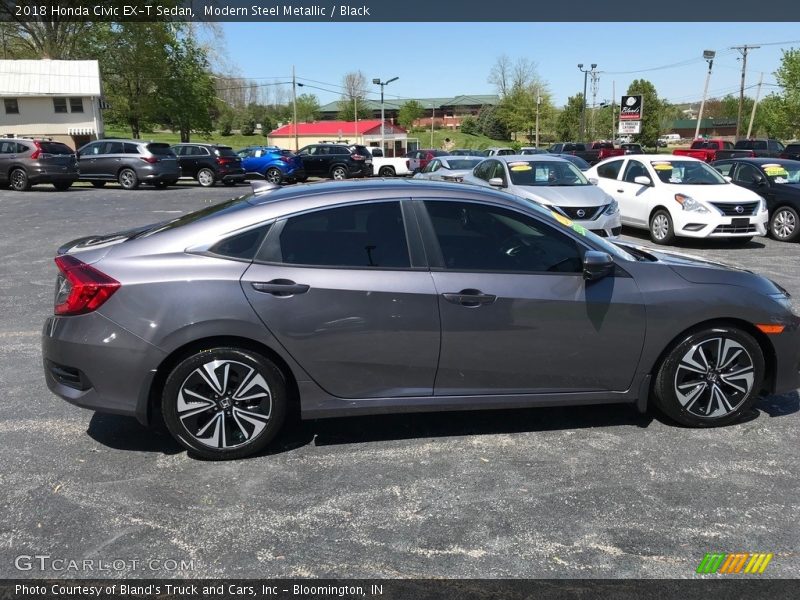 Modern Steel Metallic / Black 2018 Honda Civic EX-T Sedan