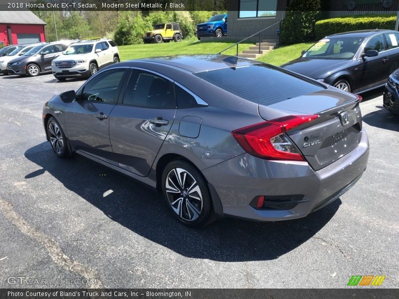 Modern Steel Metallic / Black 2018 Honda Civic EX-T Sedan