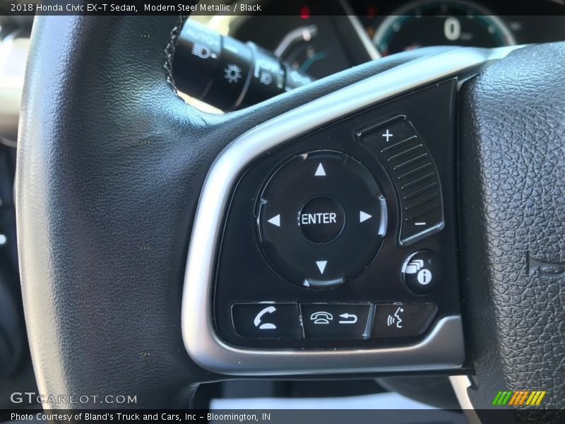 Modern Steel Metallic / Black 2018 Honda Civic EX-T Sedan
