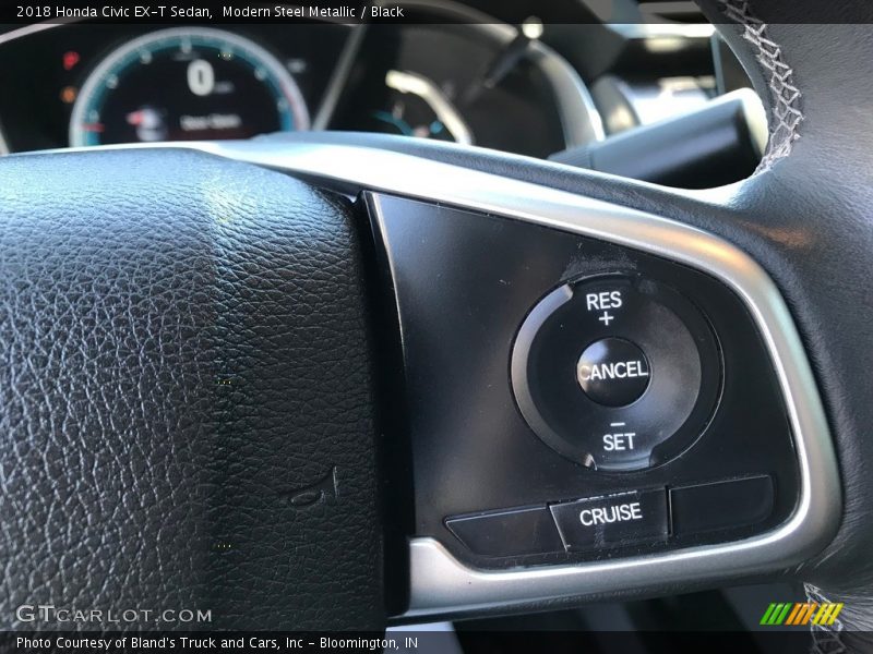 Modern Steel Metallic / Black 2018 Honda Civic EX-T Sedan
