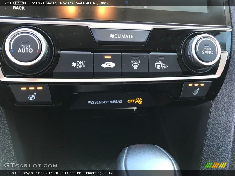 Modern Steel Metallic / Black 2018 Honda Civic EX-T Sedan