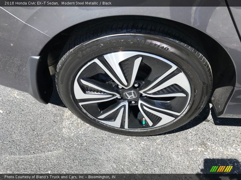 Modern Steel Metallic / Black 2018 Honda Civic EX-T Sedan