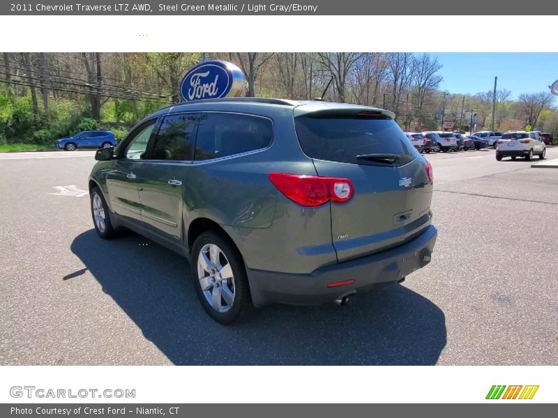 Steel Green Metallic / Light Gray/Ebony 2011 Chevrolet Traverse LTZ AWD