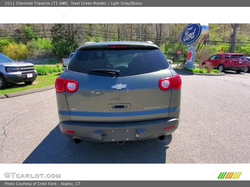 Steel Green Metallic / Light Gray/Ebony 2011 Chevrolet Traverse LTZ AWD