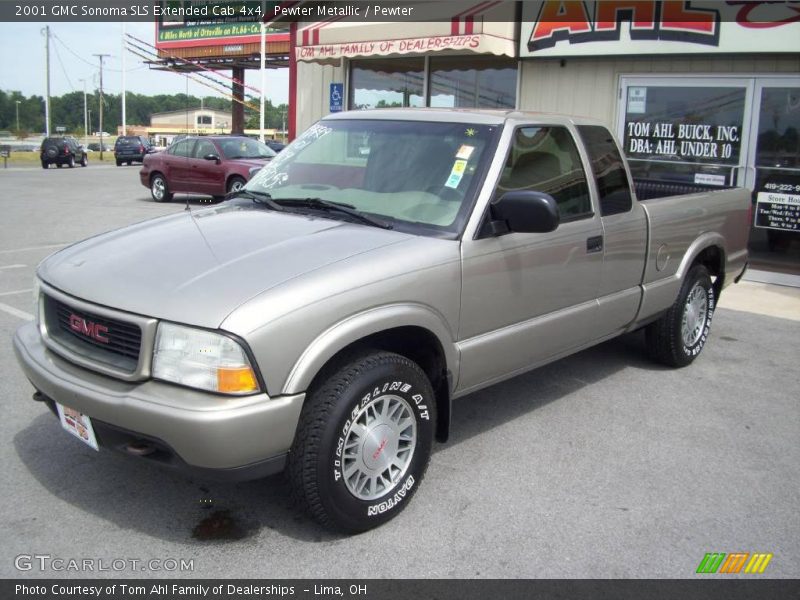 Pewter Metallic / Pewter 2001 GMC Sonoma SLS Extended Cab 4x4