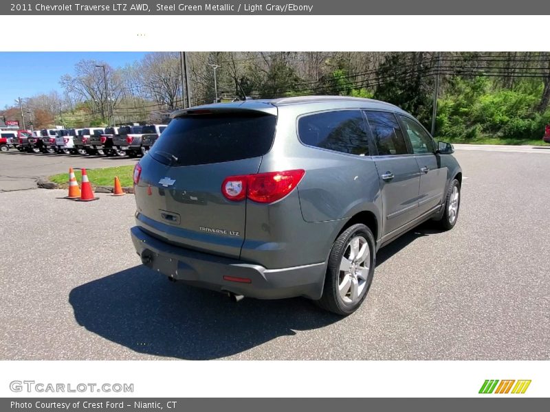 Steel Green Metallic / Light Gray/Ebony 2011 Chevrolet Traverse LTZ AWD