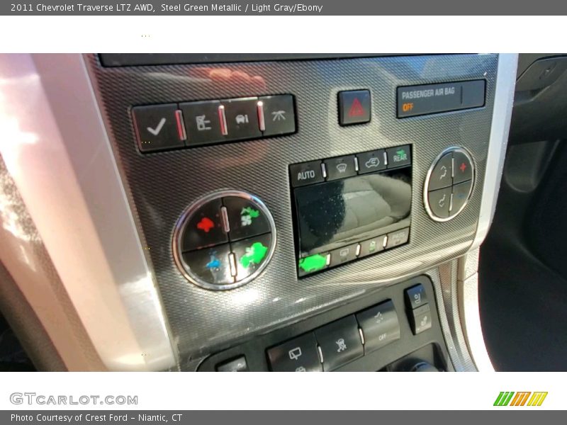 Steel Green Metallic / Light Gray/Ebony 2011 Chevrolet Traverse LTZ AWD