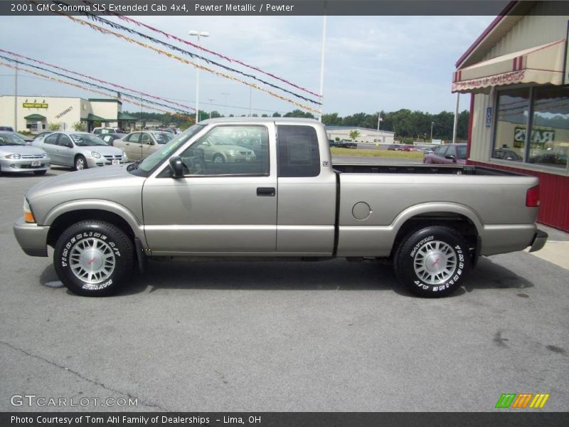 Pewter Metallic / Pewter 2001 GMC Sonoma SLS Extended Cab 4x4