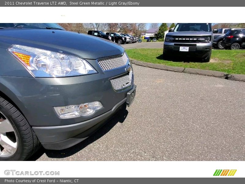Steel Green Metallic / Light Gray/Ebony 2011 Chevrolet Traverse LTZ AWD