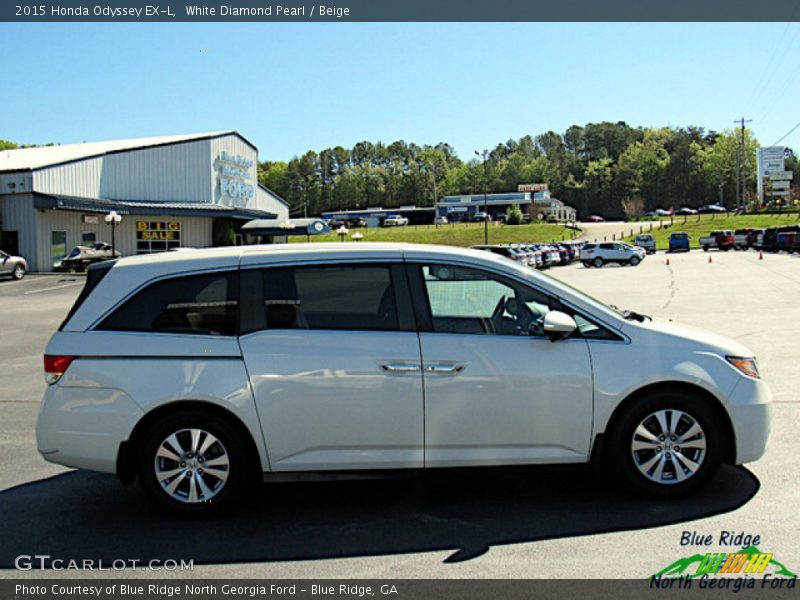 White Diamond Pearl / Beige 2015 Honda Odyssey EX-L