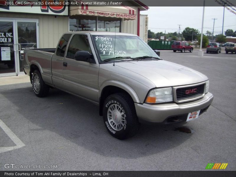 Pewter Metallic / Pewter 2001 GMC Sonoma SLS Extended Cab 4x4