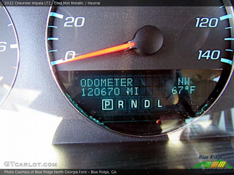 Gold Mist Metallic / Neutral 2012 Chevrolet Impala LTZ