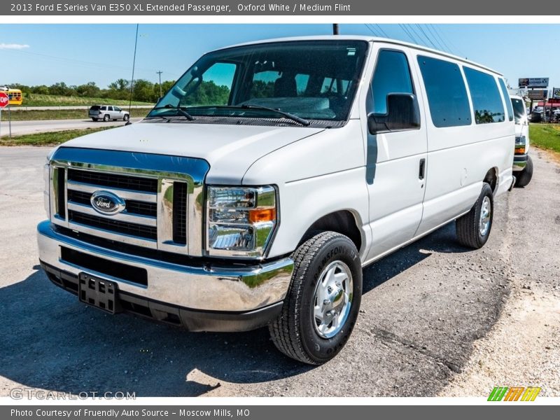 Oxford White / Medium Flint 2013 Ford E Series Van E350 XL Extended Passenger