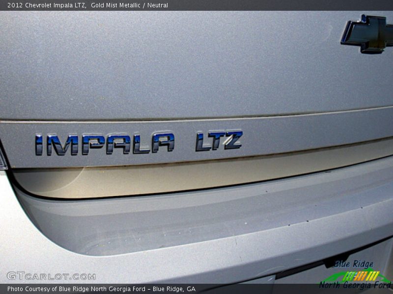 Gold Mist Metallic / Neutral 2012 Chevrolet Impala LTZ