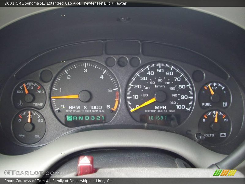 Pewter Metallic / Pewter 2001 GMC Sonoma SLS Extended Cab 4x4