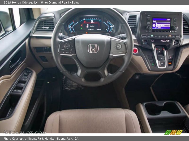 White Diamond Pearl / Beige 2019 Honda Odyssey LX