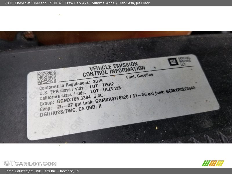 Summit White / Dark Ash/Jet Black 2016 Chevrolet Silverado 1500 WT Crew Cab 4x4