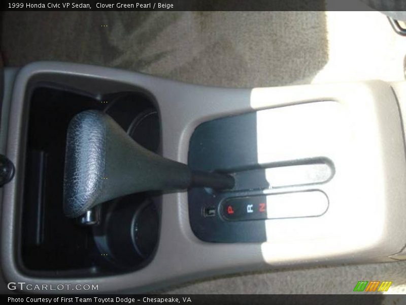 Clover Green Pearl / Beige 1999 Honda Civic VP Sedan