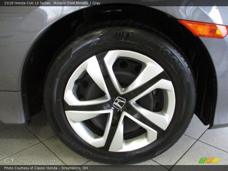 Modern Steel Metallic / Gray 2018 Honda Civic LX Sedan