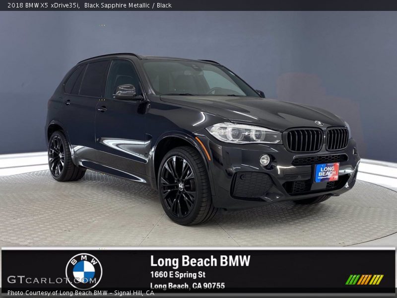 Black Sapphire Metallic / Black 2018 BMW X5 xDrive35i