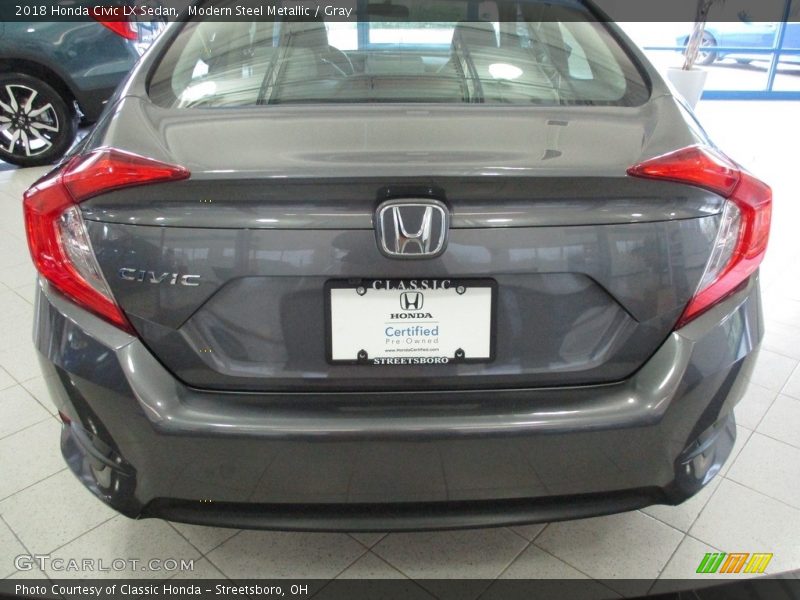 Modern Steel Metallic / Gray 2018 Honda Civic LX Sedan