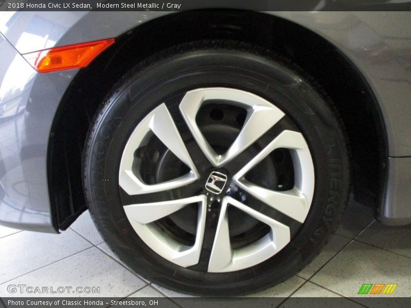 Modern Steel Metallic / Gray 2018 Honda Civic LX Sedan
