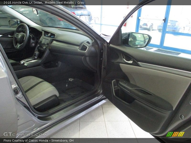 Modern Steel Metallic / Gray 2018 Honda Civic LX Sedan