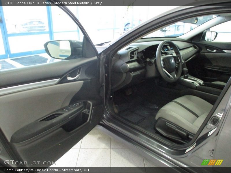 Modern Steel Metallic / Gray 2018 Honda Civic LX Sedan