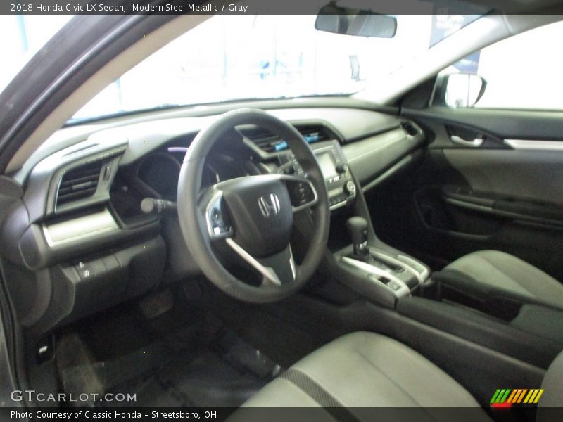 Modern Steel Metallic / Gray 2018 Honda Civic LX Sedan