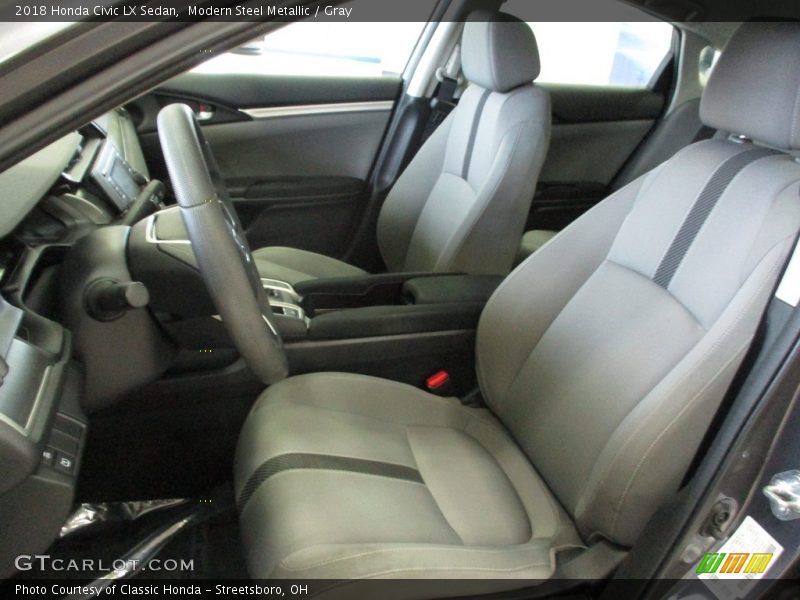 Modern Steel Metallic / Gray 2018 Honda Civic LX Sedan