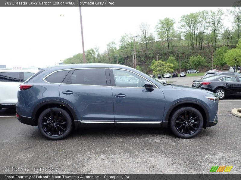 Polymetal Gray / Red 2021 Mazda CX-9 Carbon Edition AWD