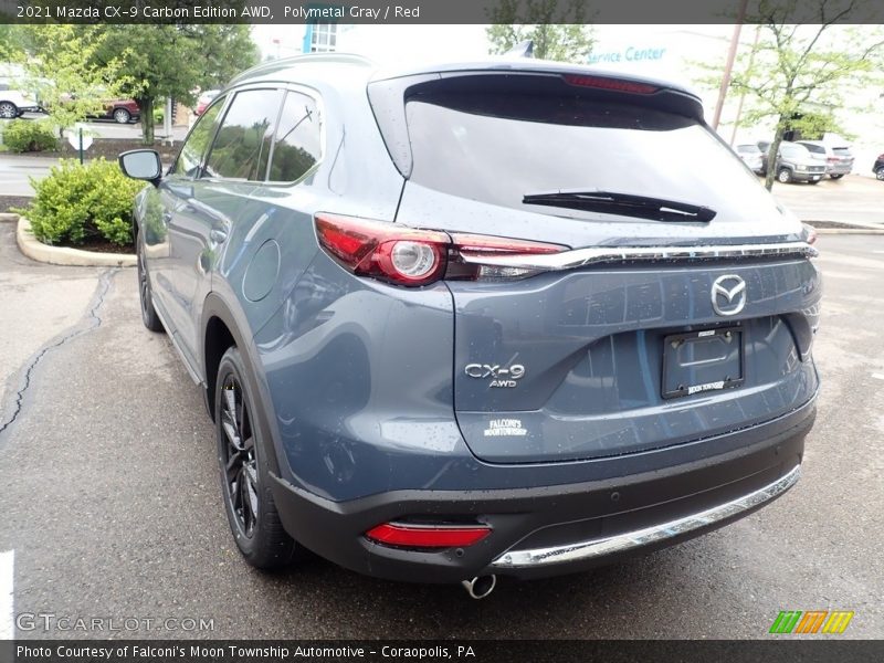Polymetal Gray / Red 2021 Mazda CX-9 Carbon Edition AWD