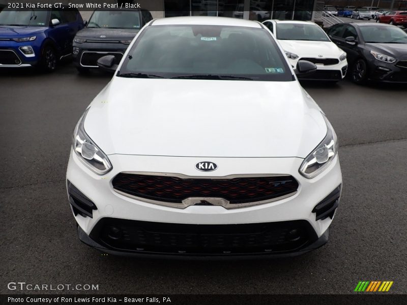 Snow White Pearl / Black 2021 Kia Forte GT