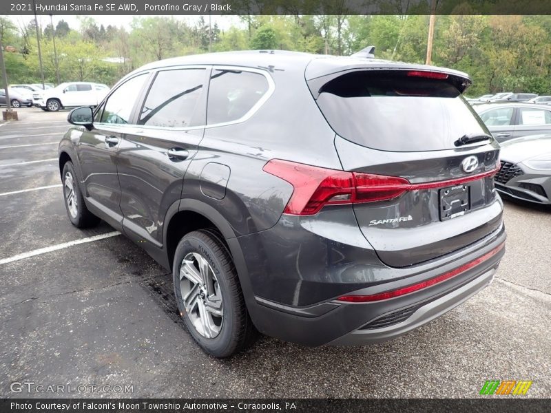 Portofino Gray / Black 2021 Hyundai Santa Fe SE AWD