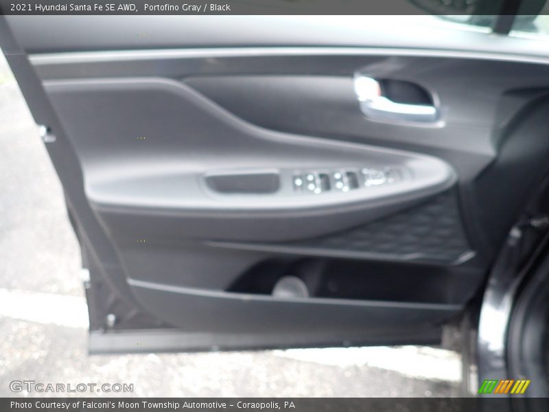 Portofino Gray / Black 2021 Hyundai Santa Fe SE AWD