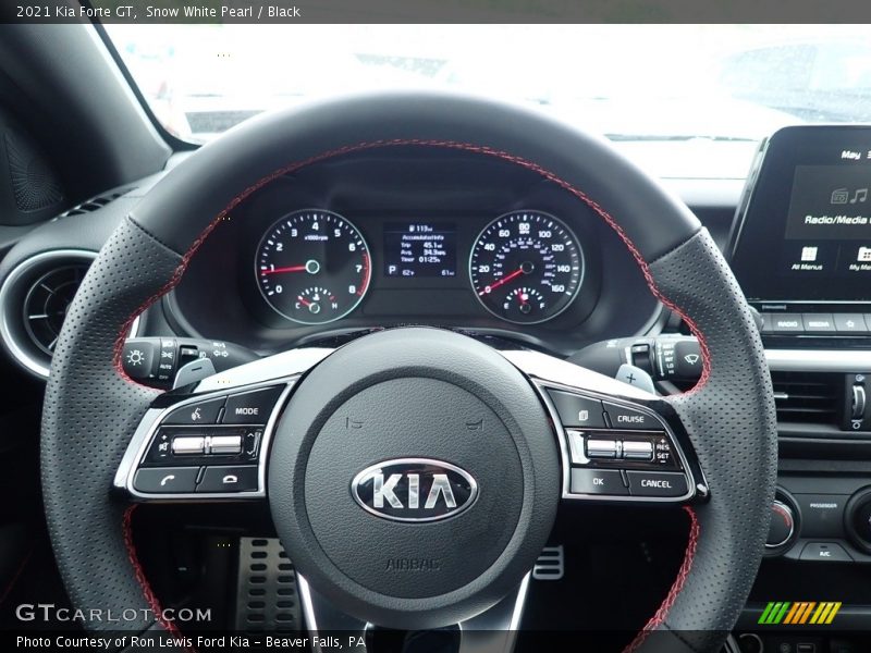 Snow White Pearl / Black 2021 Kia Forte GT