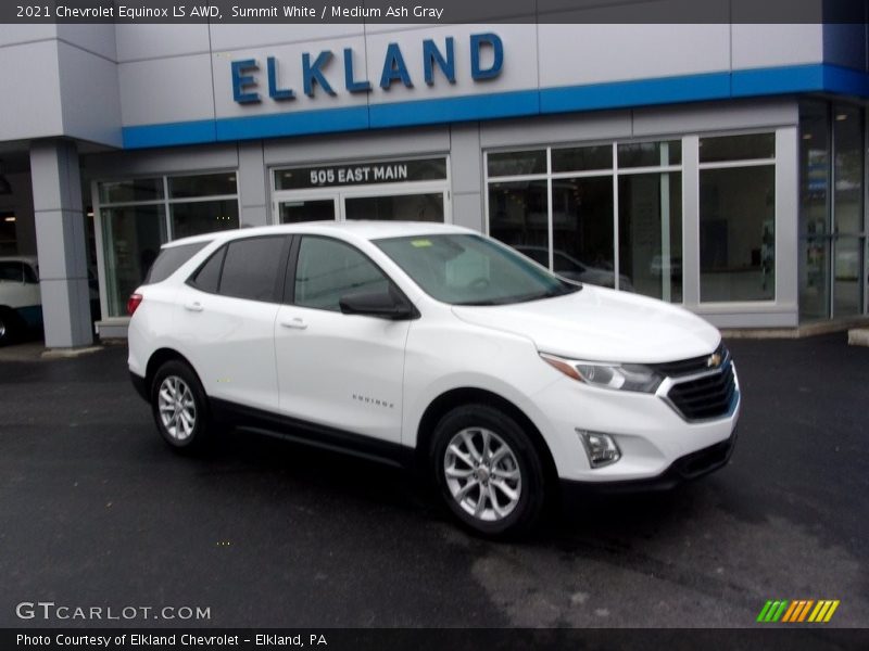 Summit White / Medium Ash Gray 2021 Chevrolet Equinox LS AWD