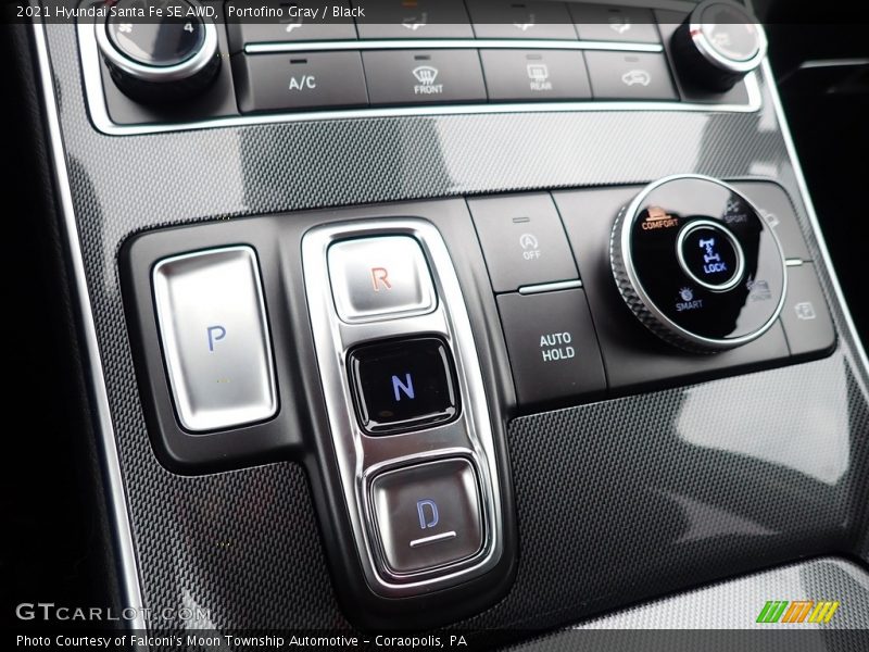 Portofino Gray / Black 2021 Hyundai Santa Fe SE AWD
