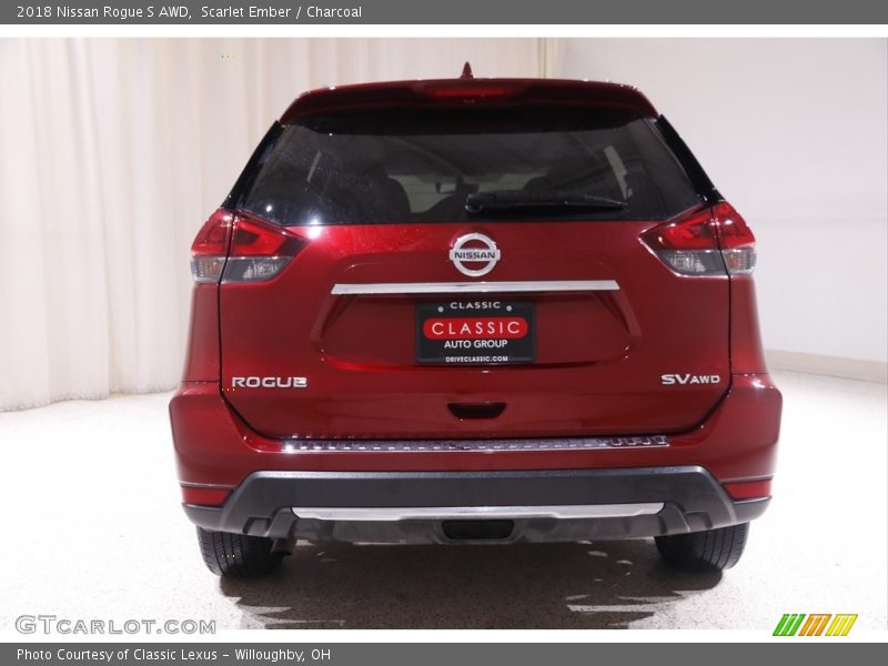 Scarlet Ember / Charcoal 2018 Nissan Rogue S AWD