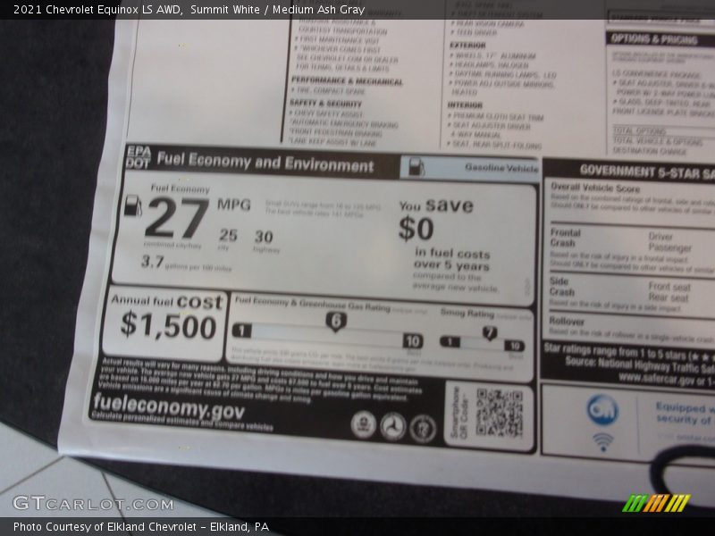 Summit White / Medium Ash Gray 2021 Chevrolet Equinox LS AWD
