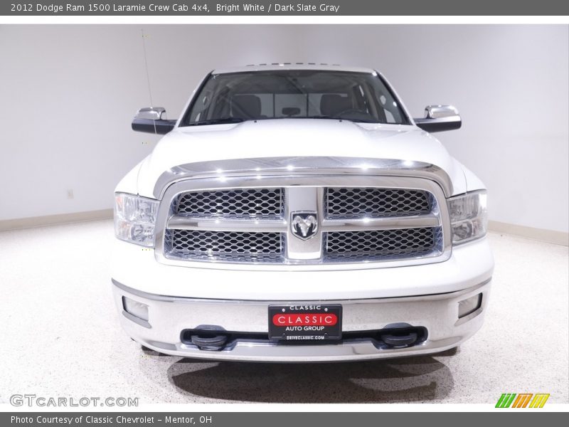 Bright White / Dark Slate Gray 2012 Dodge Ram 1500 Laramie Crew Cab 4x4