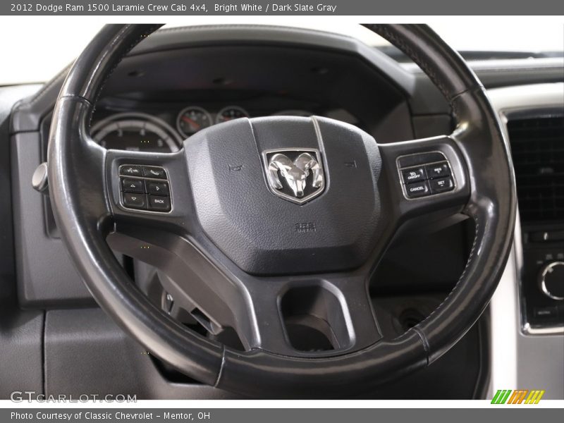 Bright White / Dark Slate Gray 2012 Dodge Ram 1500 Laramie Crew Cab 4x4