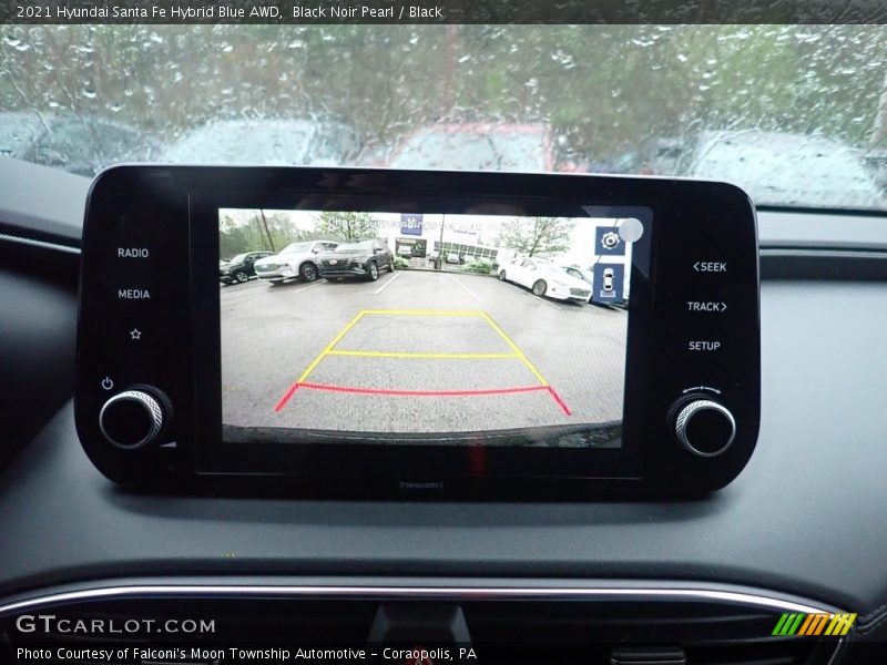 Controls of 2021 Santa Fe Hybrid Blue AWD