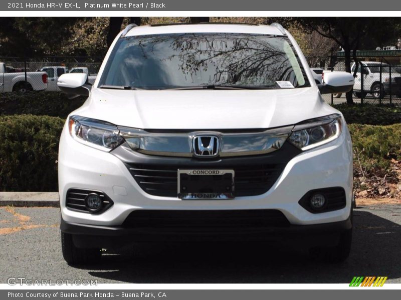 Platinum White Pearl / Black 2021 Honda HR-V EX-L